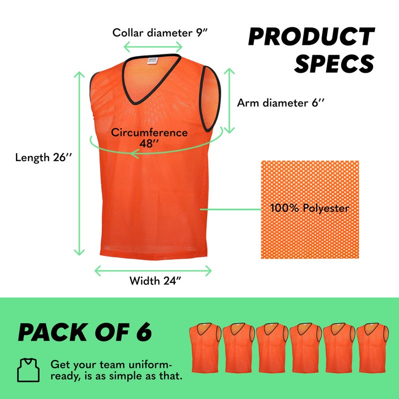 GSi Pinnies - pack of 6 - Orange - Image 5